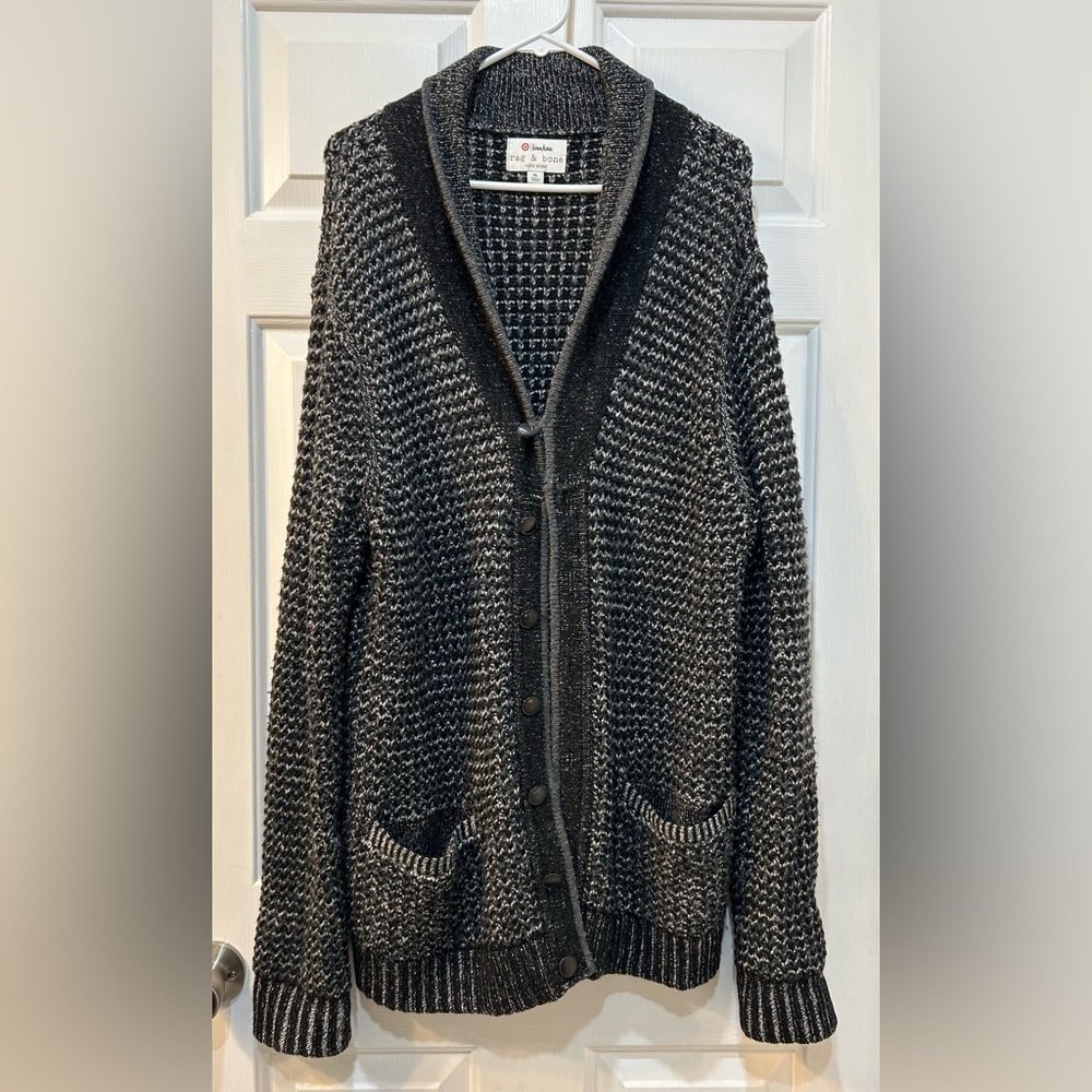 Neiman Marcus Rag & Bone Men’s Cardigan Sweater Sz XL Grandpa Kurt‎ Cobain Retro